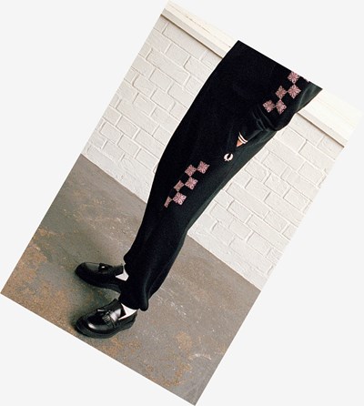 Fred Perry Adish Embroidered Sweatpants Trainingspak Heren Zwart | TUV569782