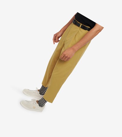 Fred Perry Cropped Broek Heren Grijs | EOK137092