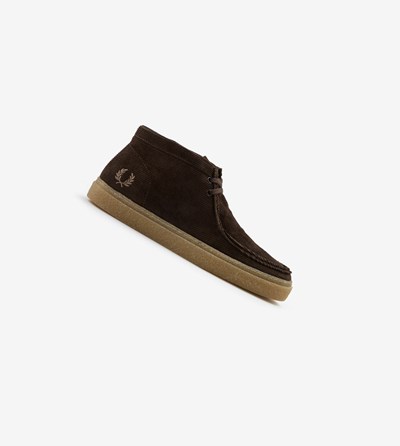 Fred Perry Dawson Mid Suede Schoenen Heren Chocola | JIP842517