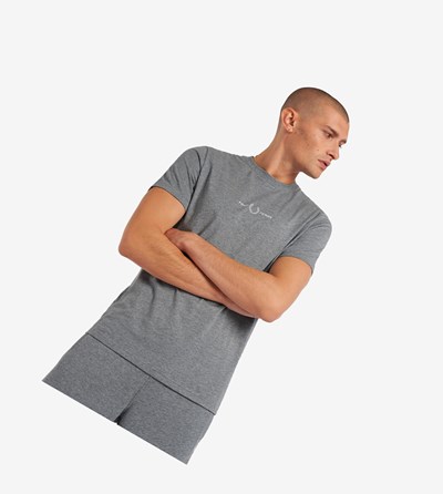 Fred Perry Embroidered T-shirts Heren Grijs | KEH104952