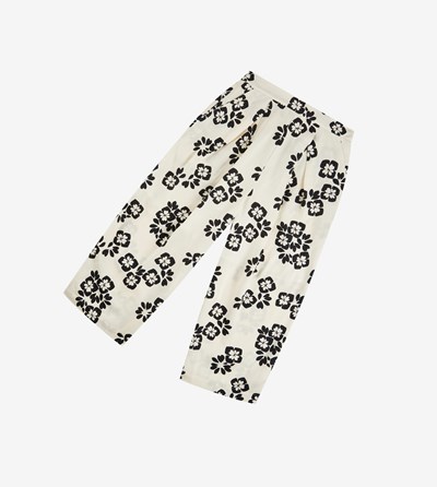Fred Perry Floral Print Trousers Broek Dames Wit | UBI938215