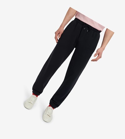 Fred Perry Loopback Joggingbroek Dames Zwart | UEV819347