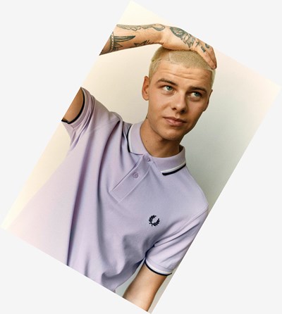 Fred Perry M3600 Poloshirt Heren Paars Donkerblauw | VAW329684
