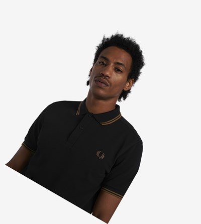 Fred Perry M3600 Poloshirt Heren Zwart Grijs Grijs | VGY954237