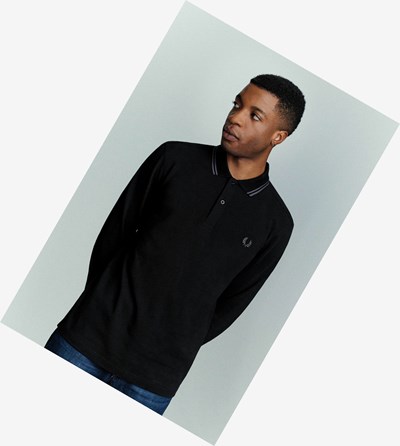 Fred Perry M3636 Poloshirt Heren Donkerblauw Grijs Grijs | BKH897514
