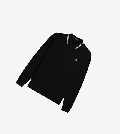 Fred Perry M3636 Poloshirt Heren Zwart Wit | ZHL628740