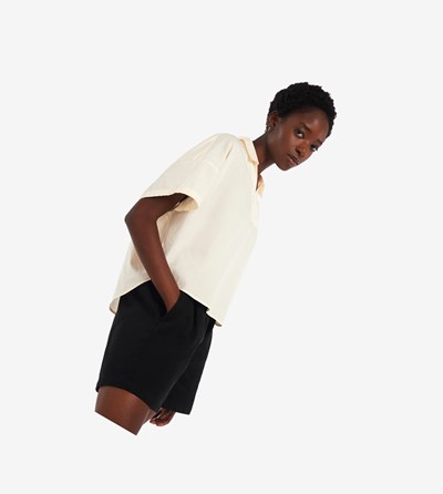 Fred Perry Oversized Woven Shirt T Shirts & Topjes Dames Wit | PNX198054