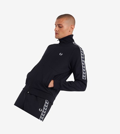 Fred Perry Panelled Taped Trainingsjack Heren Donkerblauw | EIQ860734