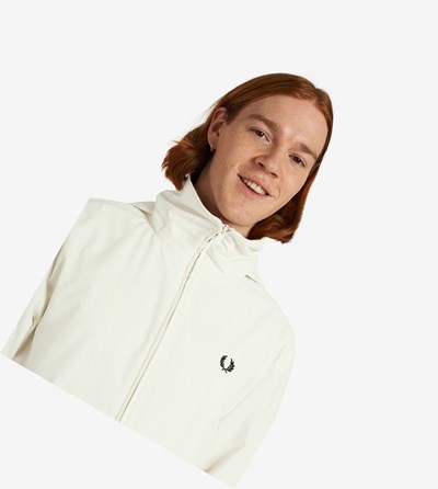 Fred Perry Patch Pocket Zip Through Jacket Jassen Heren Wit | PWU180937
