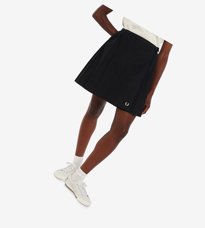 Fred Perry Pleated Tennis Skirt Rokken Dames Zwart | WGV168357