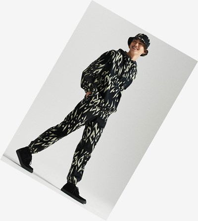 Fred Perry Printed Half Zip Jacket Jassen Heren Zwart | WNU154968
