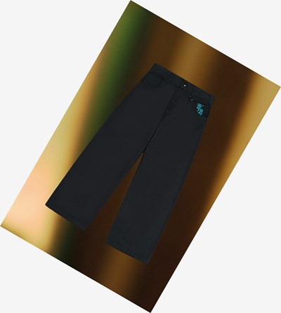 Fred Perry Raf Simons Brushed Denim Broek Heren Zwart | RAK128730