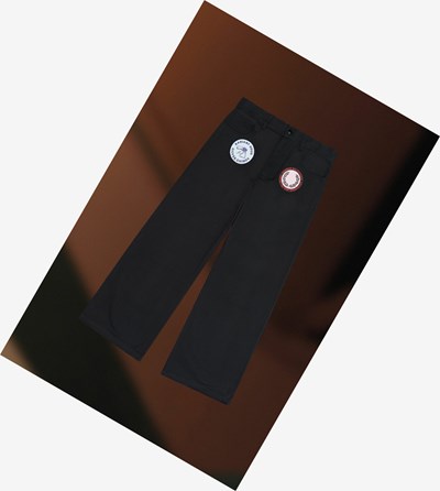 Fred Perry Raf Simons Patch Detail Denim Broek Heren Zwart | ZVA570286