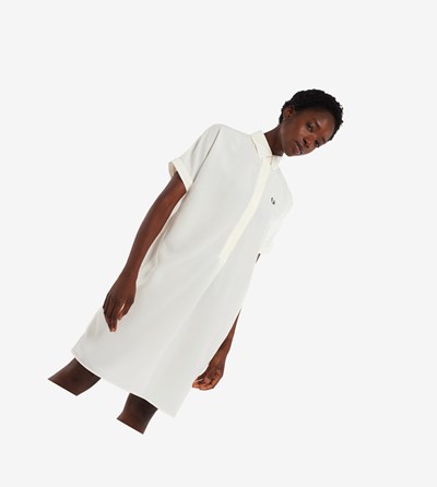 Fred Perry Shirt Jurken Dames Wit | ASU096745
