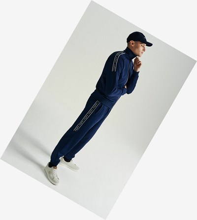 Fred Perry Taped Sleeve Trainingsjack Heren Donkerblauw | LWB284169