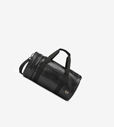 Fred Perry Tonal PU Barrel Bag Tassen Dames Zwart | PKH076145