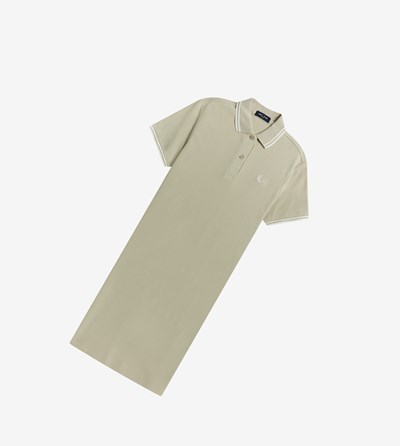 Fred Perry Twin Tipped Shirt Jurken Dames Wit | AVY832167
